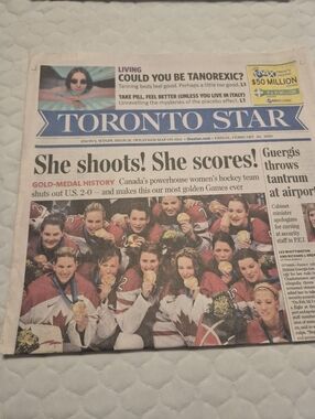 Vintage Newspaper Front Page - White